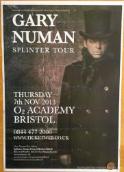 Gary Numan Splinter Tour Poster 2013 Bristol